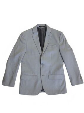 Zegarie Men's Light Gray Single-Breasted 2 button Blazer - Classic Tailored Look